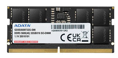 ADATA Gold hafıza birimi 32 GB 1 x 32 GB DDR5 5200 MT/s 262-pin SO-DIMM