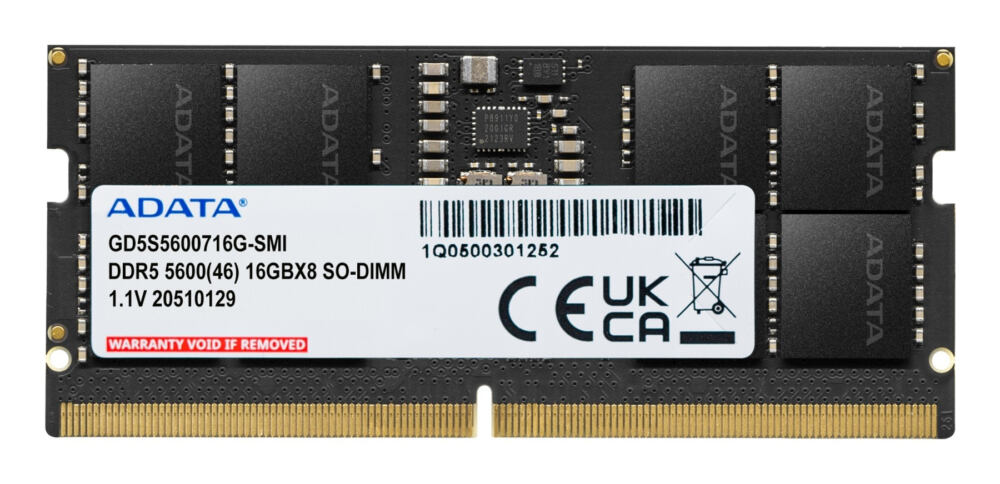 ADATA Gold hafıza birimi 16 GB 1 x 16 GB DDR5 5600 MT/s 262-pin SO-DIMM